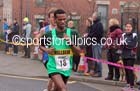 Yared Hagos (Wallsend) leads eventual winner Nick Swinburn (Morpeth) during the Wallsend Harriers Terry O'Gara 5k Memorial Road Race. Photo: David T. Hewitson/Sports for All Pics